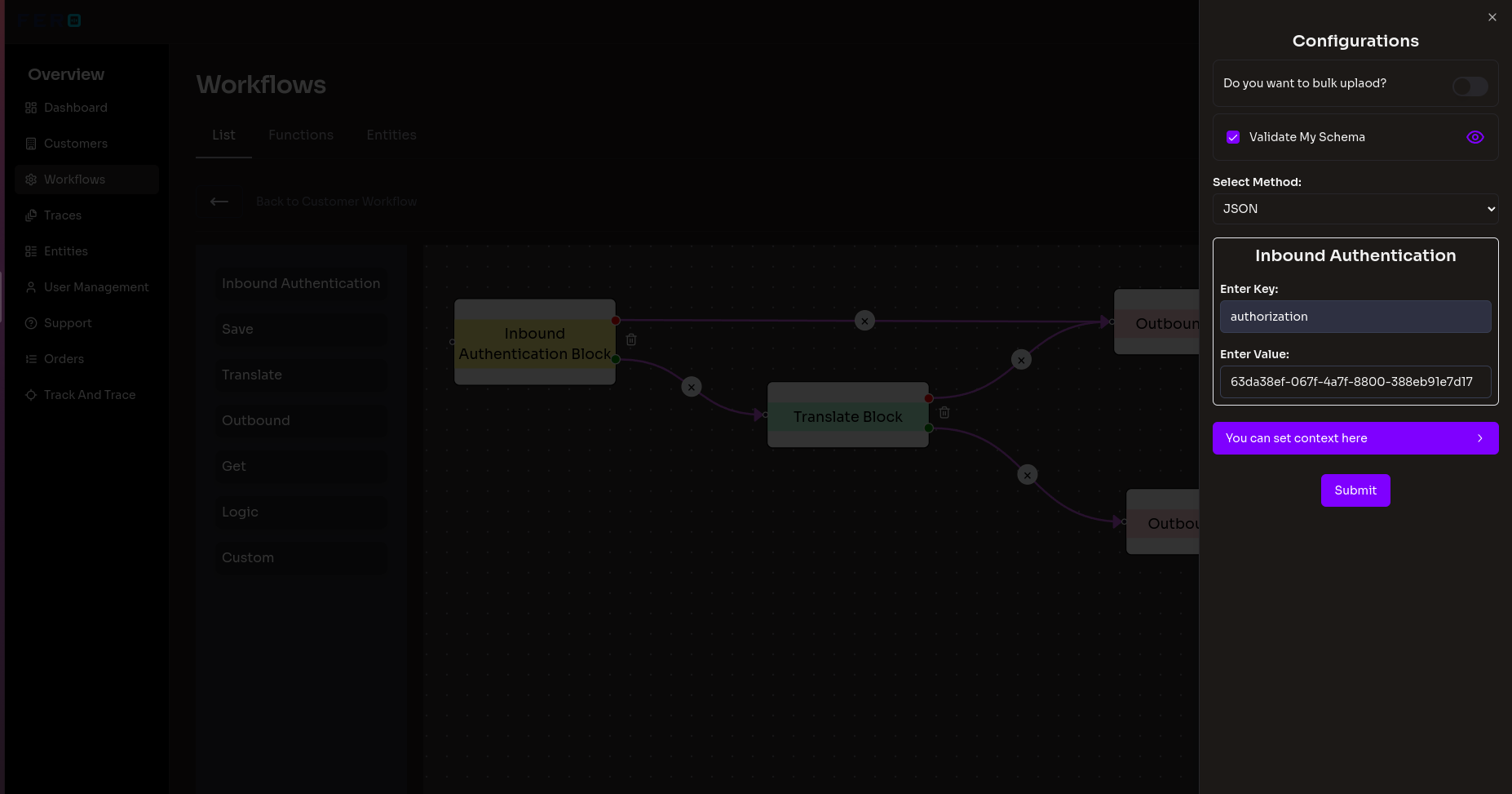 Configure each block